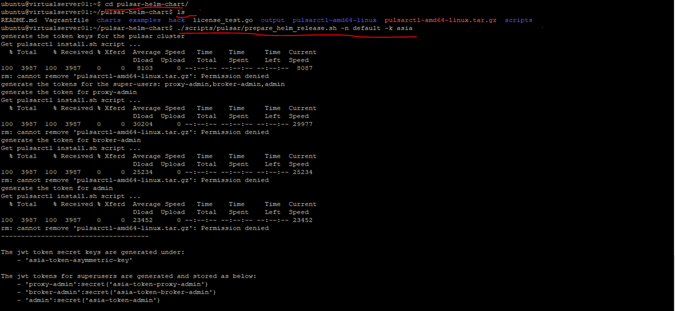 Output of Command HelmOutPut