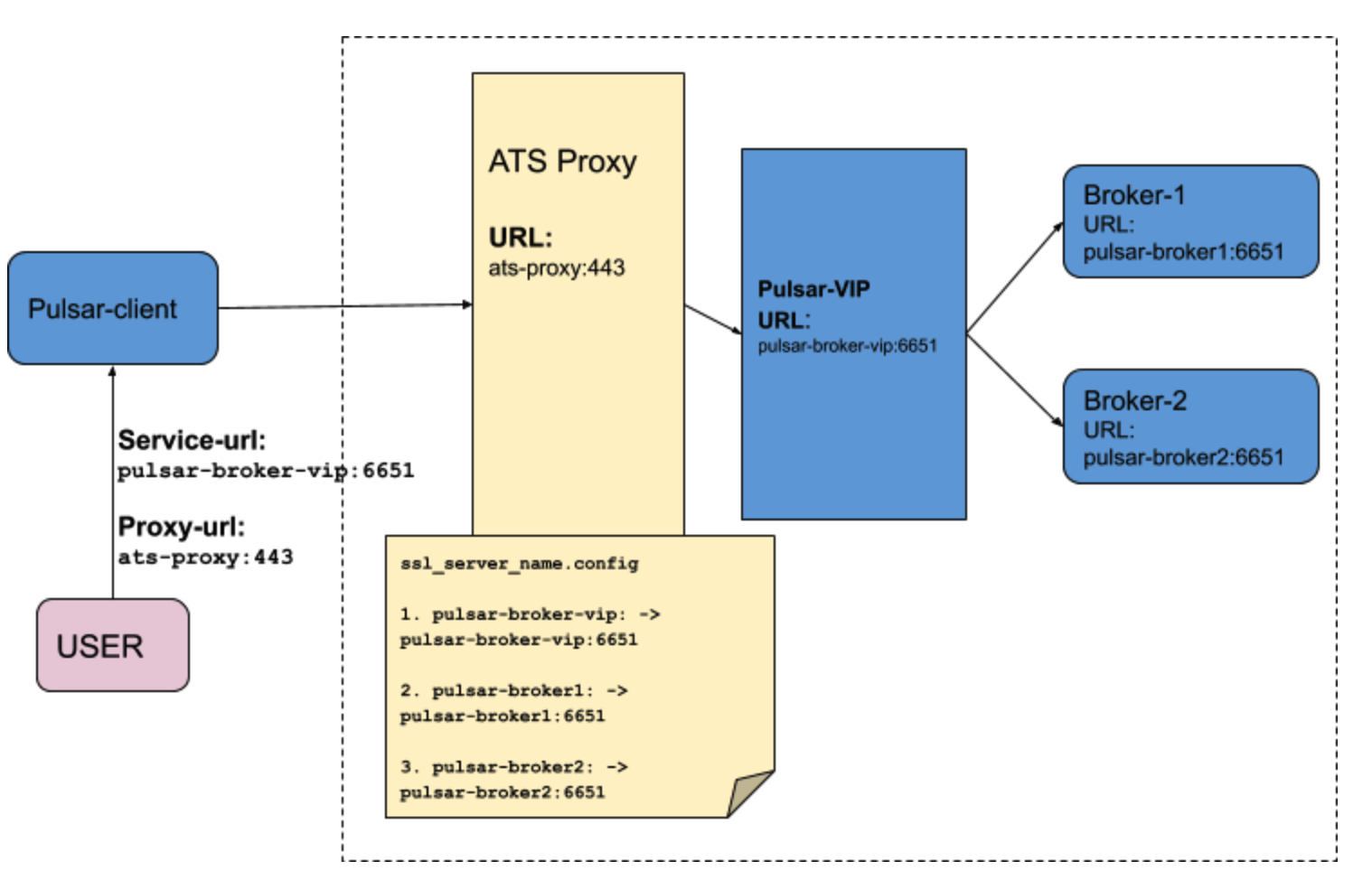 Pulsar client SNI